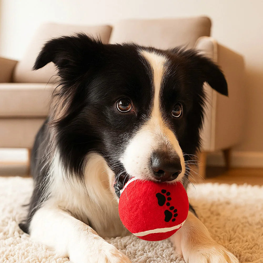 Red Tennis Balls Dog Toys (3 Pack)