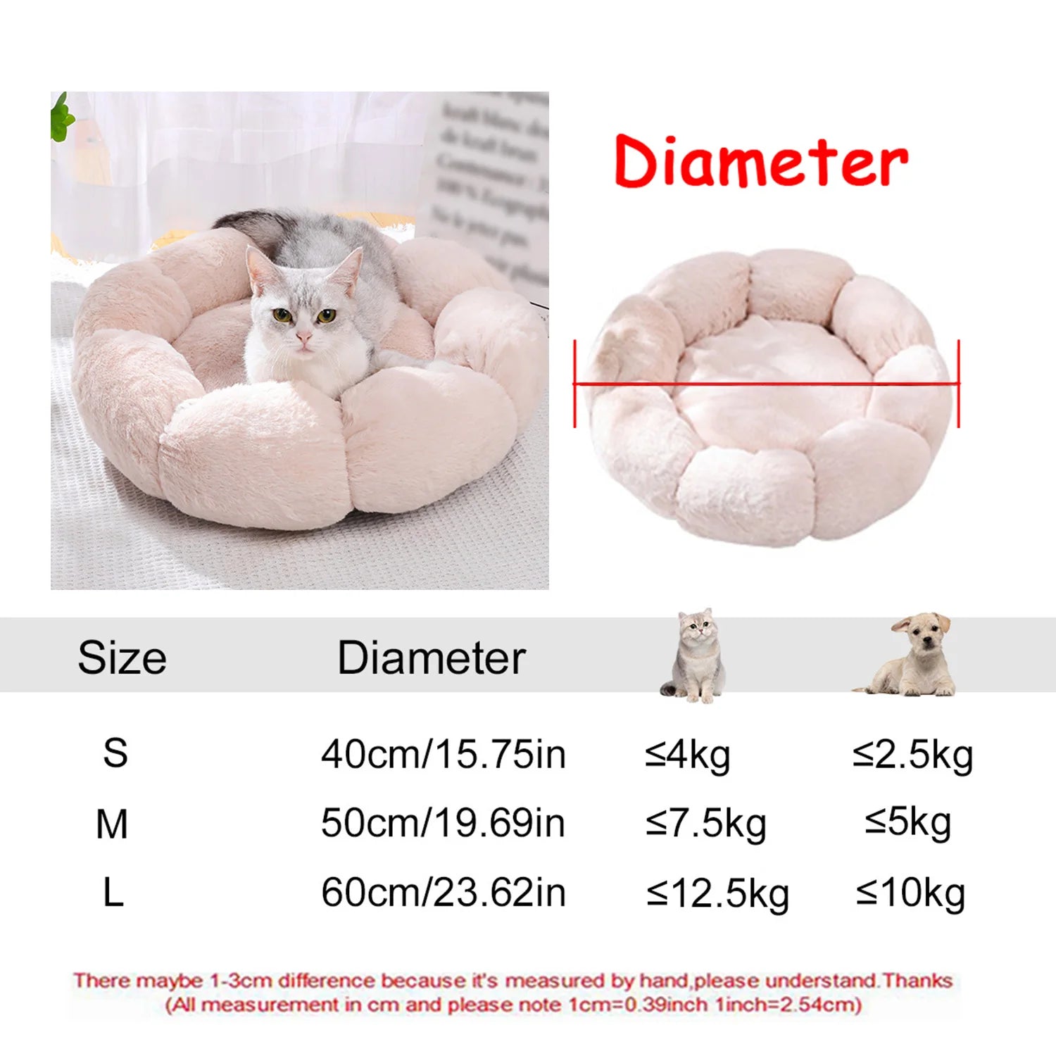 Round Plush Pet Bed