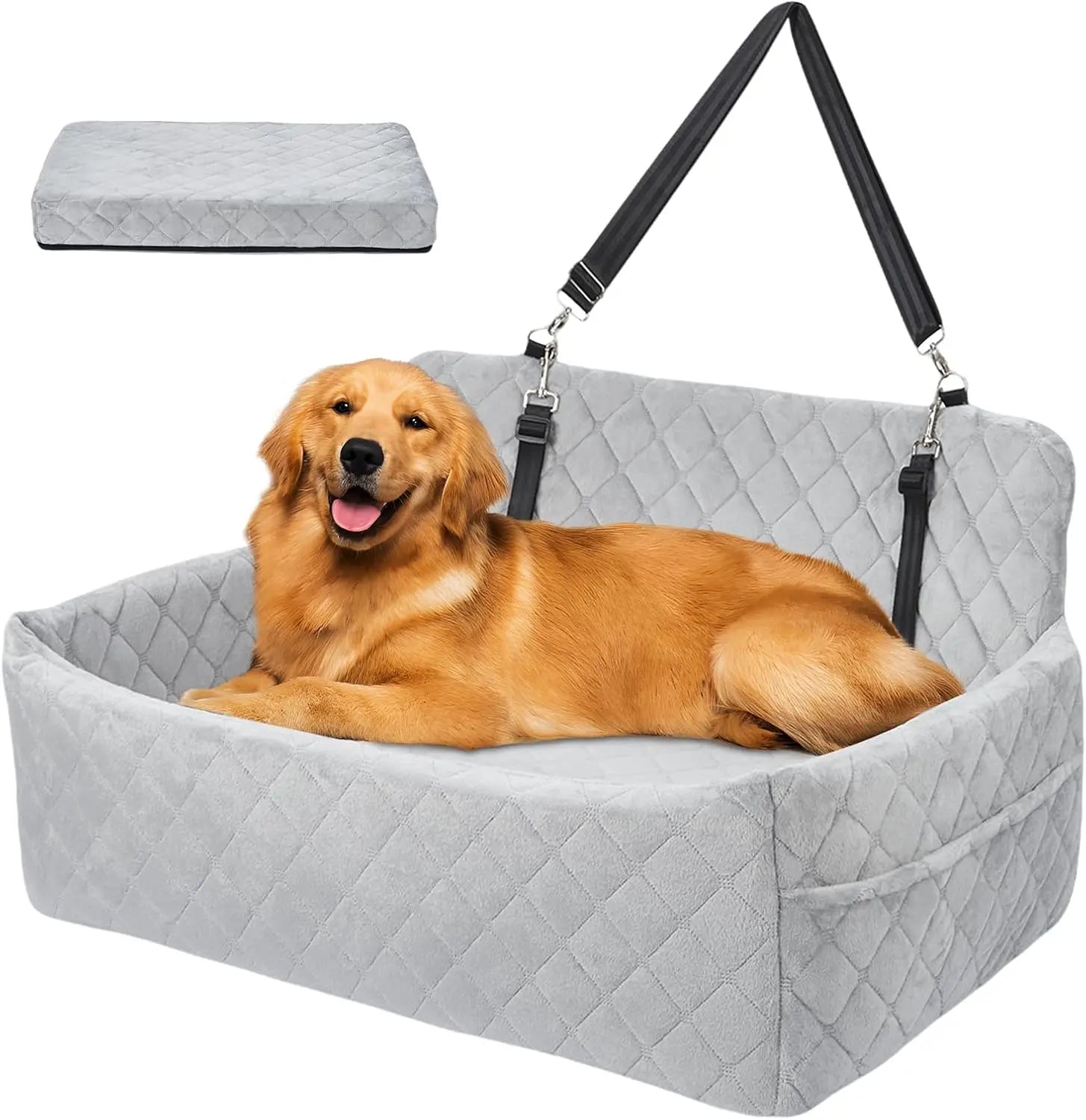 Large Memory Foam Dog Car Seat