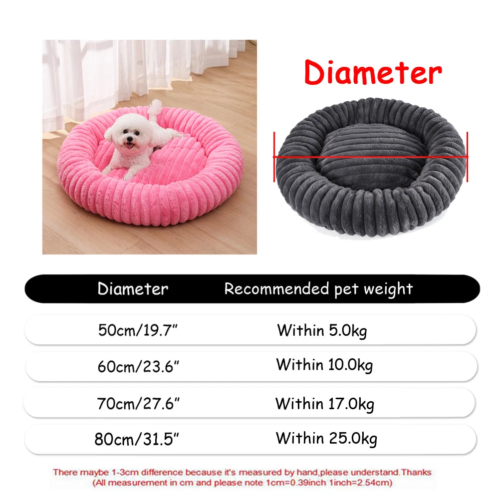 Round Plush Pet Bed