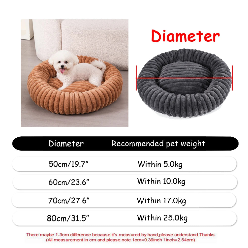 Round Plush Pet Bed