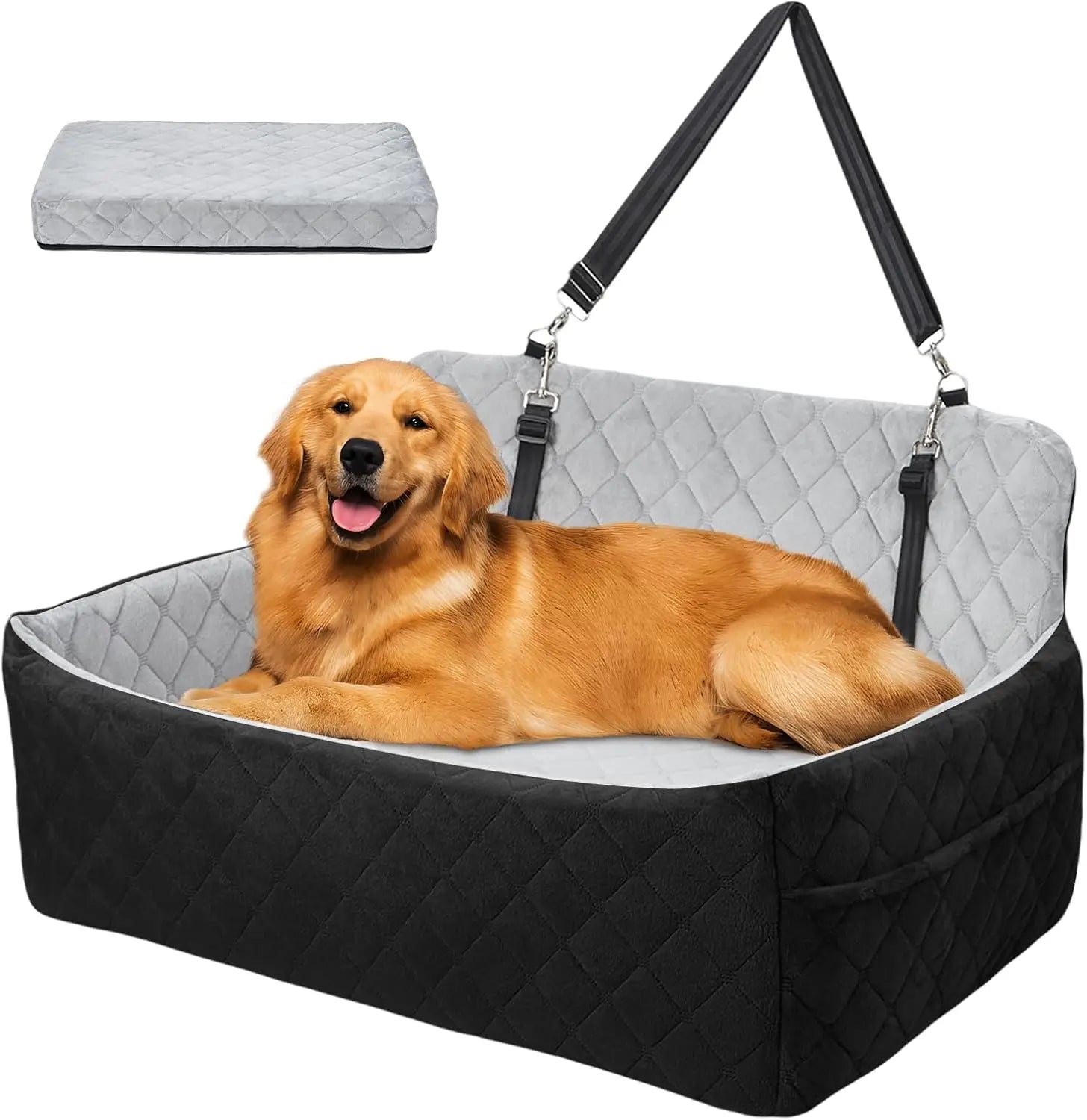 Large Memory Foam Dog Car Seat